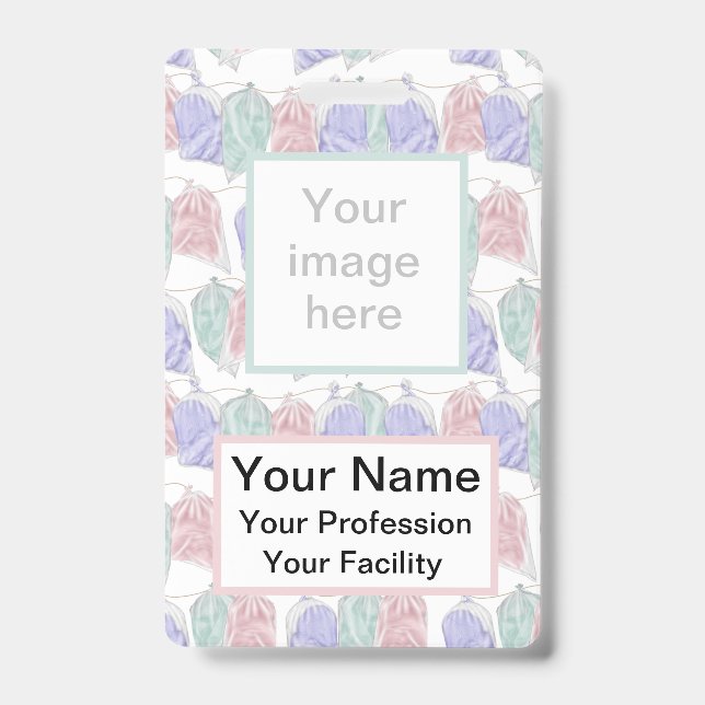 Cotton Candy Bags on String Badge (Front)