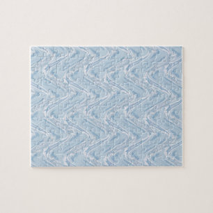 Cotton Candy Blue Abstract Jigsaw Puzzle