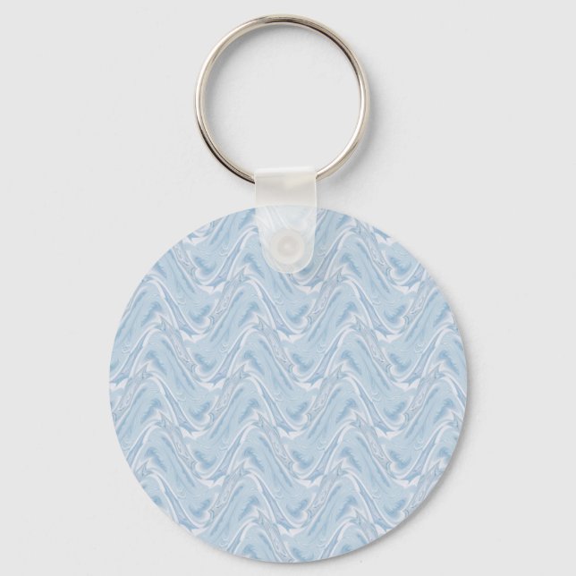 Cotton Candy Blue Abstract Keychain (Front)