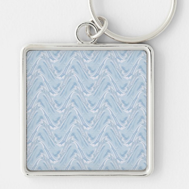 Cotton Candy Blue Abstract Keychain (Front)
