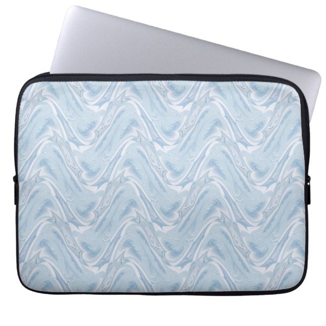 Cotton Candy Blue Abstract Laptop Sleeve (Front)