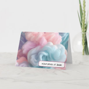 Cotton Candy Brain for Insomnia Humour Card