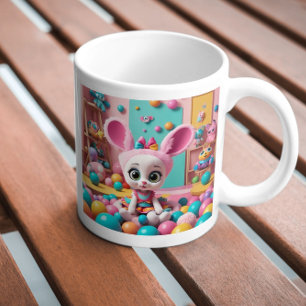 "Cotton Candy Bunny Delight" Coffee Mug