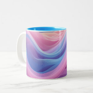 Cotton Candy Cloud Waves Two-Tone Coffee Mug