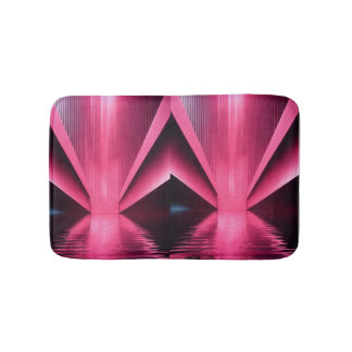 Cotton Candy Clouds: Pink Bath Mat" "Blush Bloom: Bath Mat