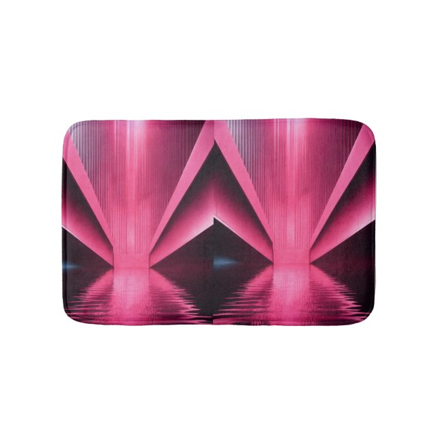 Cotton Candy Clouds: Pink Bath Mat" "Blush Bloom:  Bath Mat (Front)