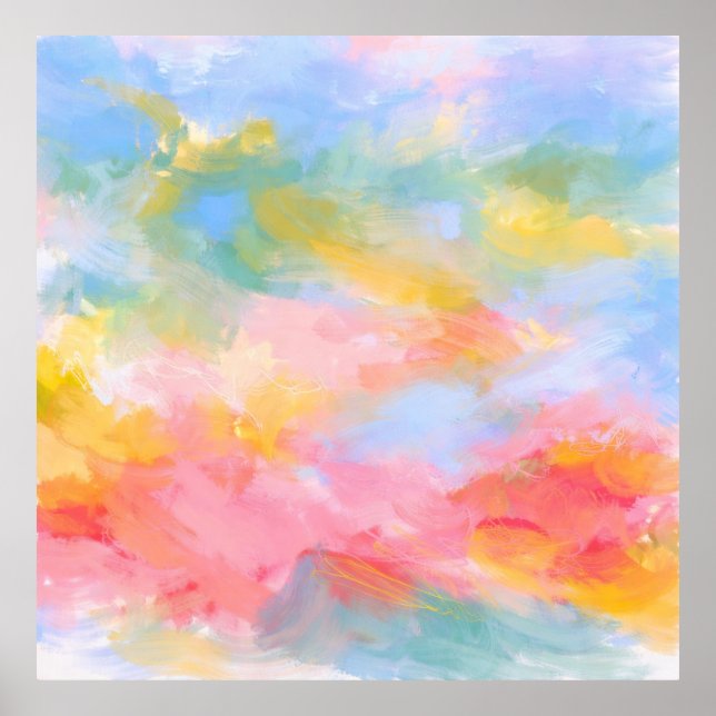 Cotton Candy Dreams | Abstract Sky Print (Front)