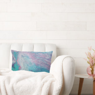 Cotton Candy Dreams Fluid Art Pillow