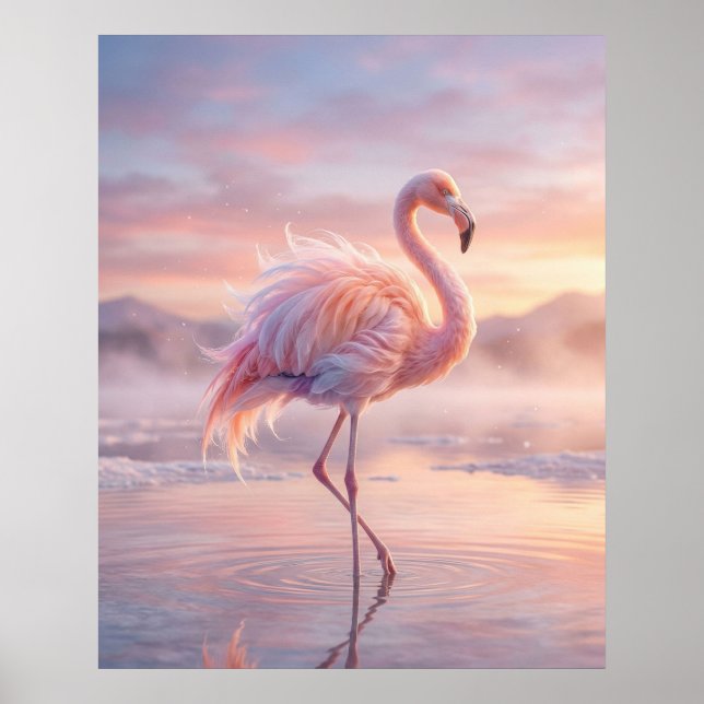 Cotton Candy Flamingo Poster (Front)