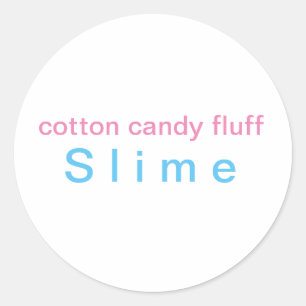 cotton candy fluff Slime Classic Round Sticker