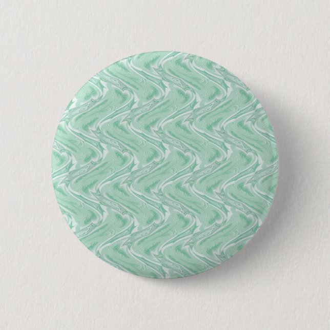 Cotton Candy Green Abstract 2 Inch Round Button (Front)