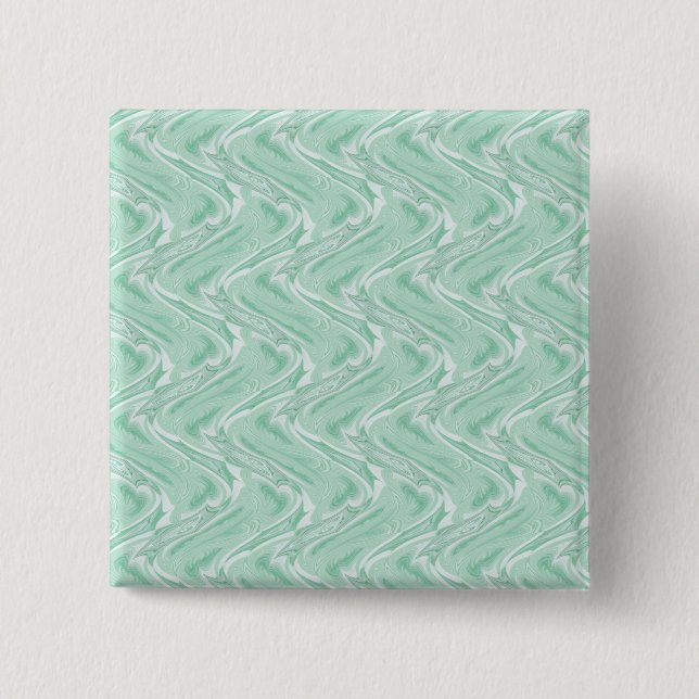 Cotton Candy Green Abstract 2 Inch Square Button (Front)