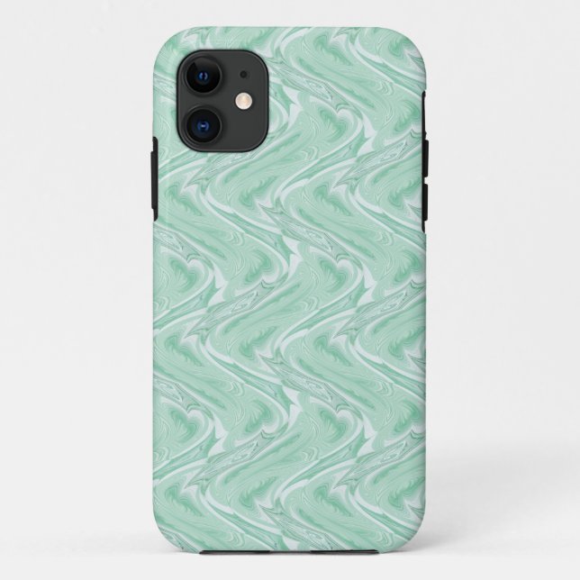 Cotton Candy Green Abstract Case-Mate iPhone Case (Back)