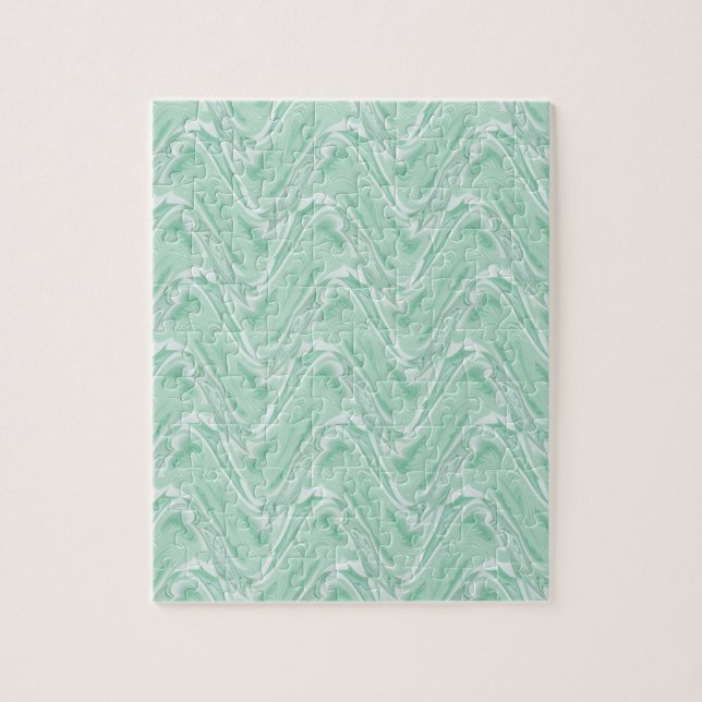 Cotton Candy Green Abstract Jigsaw Puzzle (Vertical)