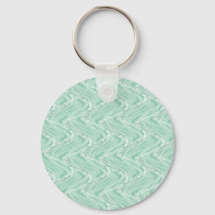 Cotton Candy Green Abstract Keychain