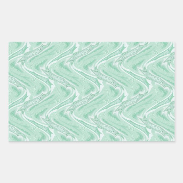 Cotton Candy Green Abstract Sticker (Front)