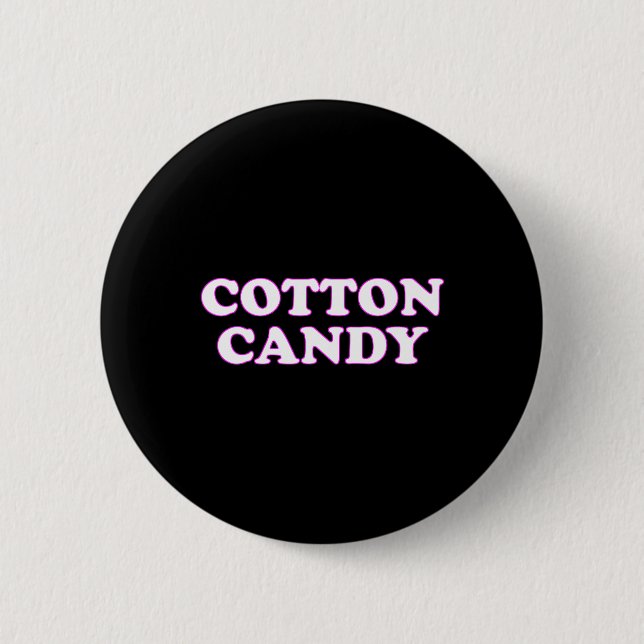 Cotton Candy Halloween Costume Pretend I'm Cotton  2 Inch Round Button (Front)