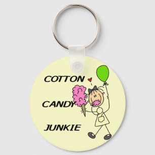 Cotton Candy Junkie Tshirts and Gifts Keychain