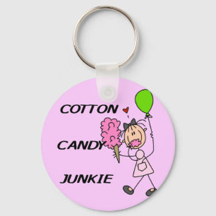 Cotton Candy Junkie Tshirts and Gifts Keychain