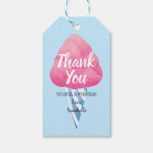 Cotton Candy  Kids Birthday Thank You Gift Tags