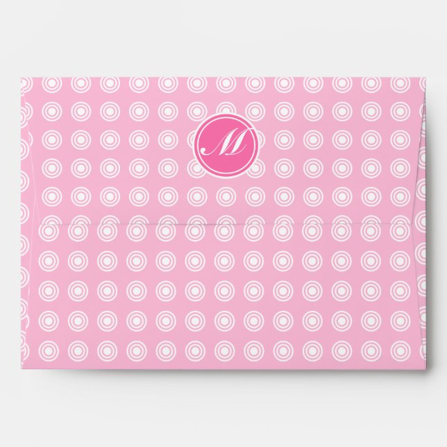 Cotton Candy Monogram Envelopes (Back (Top Flap))
