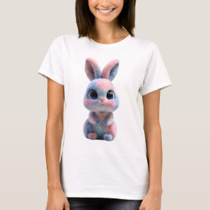 Cotton Candy Pastel Fluffy Fantasy Rabbit Women T-Shirt
