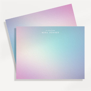 Cotton Candy Pastel Gradient Note Card