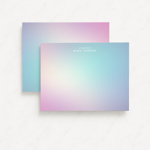 Cotton Candy Pastel Gradient Note Card