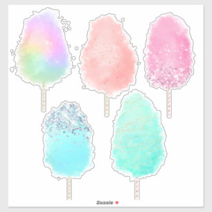 Cotton candy pastel watercolor and glitter cute