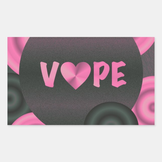 Cotton Candy Pink 3D Vape Heart Sticker (Front)