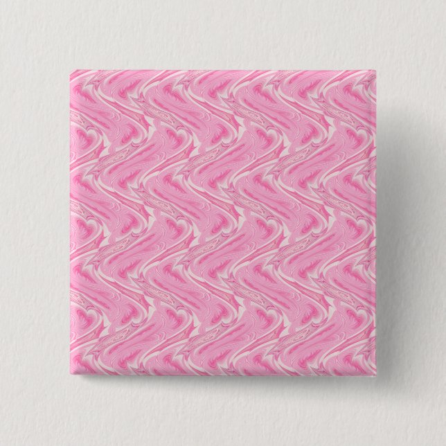 Cotton Candy Pink Abstract 2 Inch Square Button (Front)