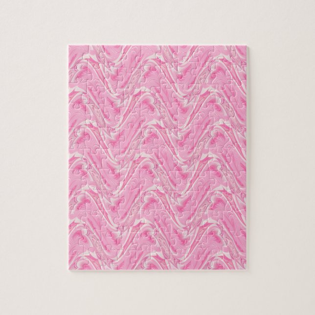 Cotton Candy Pink Abstract Jigsaw Puzzle (Vertical)
