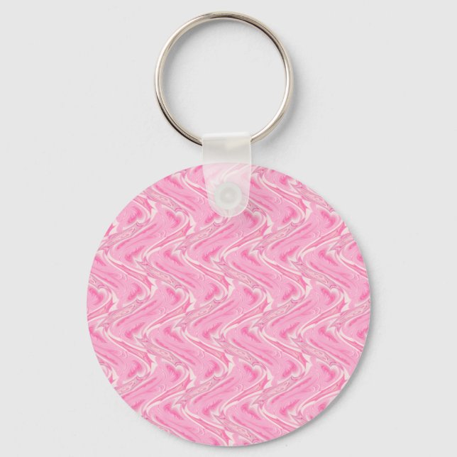 Cotton Candy Pink Abstract Keychain (Front)