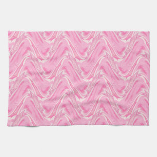 Cotton Candy Pink Abstract Kitchen Towel