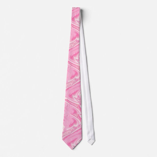 Cotton Candy Pink Abstract Tie (Front)