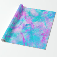 Cotton Candy Pink & Blue Watercolor Wash Stain