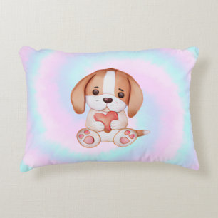 Cotton Candy Puppy Love  Accent Pillow