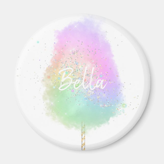 Cotton candy rainbow glitter cute classic  magnet (Front)
