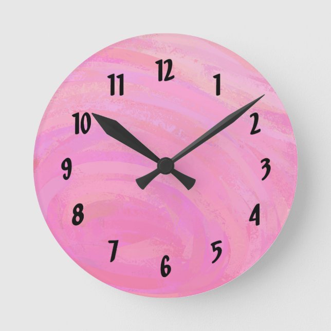 Cotton Candy Round Clock (Front)