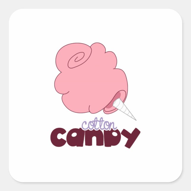 Cotton Candy Square Sticker (Front)