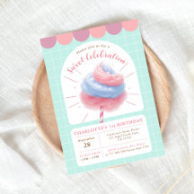 Cotton Candy Sweet Celebration Invitation