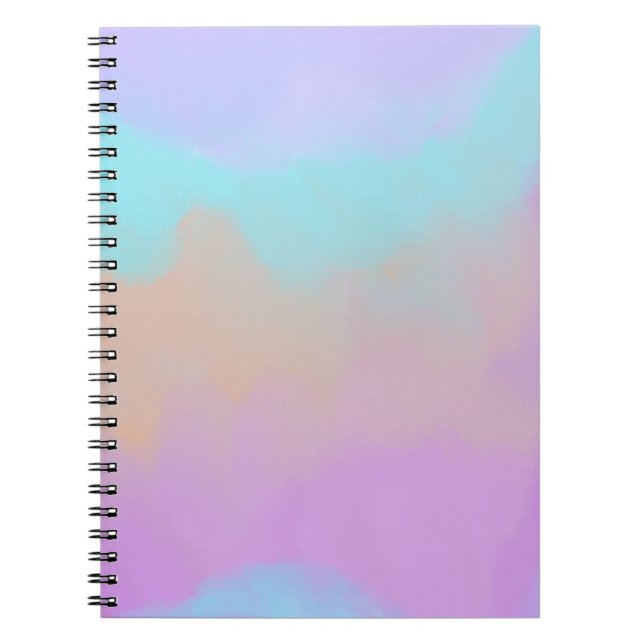 Cotton Candy Swirl Digital Print  Notebook (Front)
