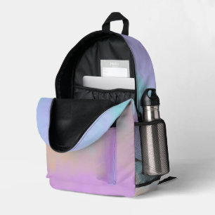 Cotton Candy Swirl Digital Print Printed Backpack