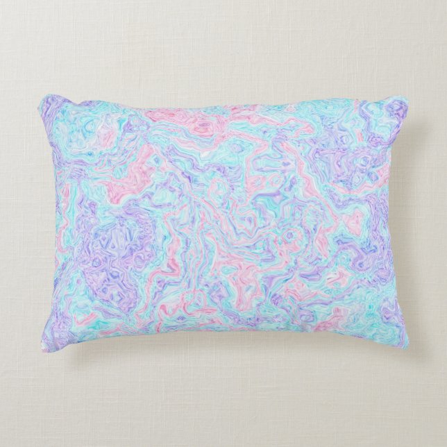Cotton Candy Swirls Accent Pillow (Front)