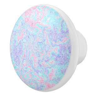 Cotton Candy Swirls Ceramic Knob