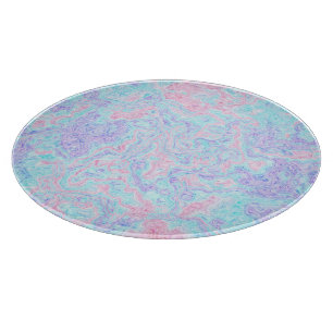 Cotton Candy Swirls Cutting Board