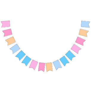 Cotton Candy to Bubblegum Blue Gradient Bunting Flags