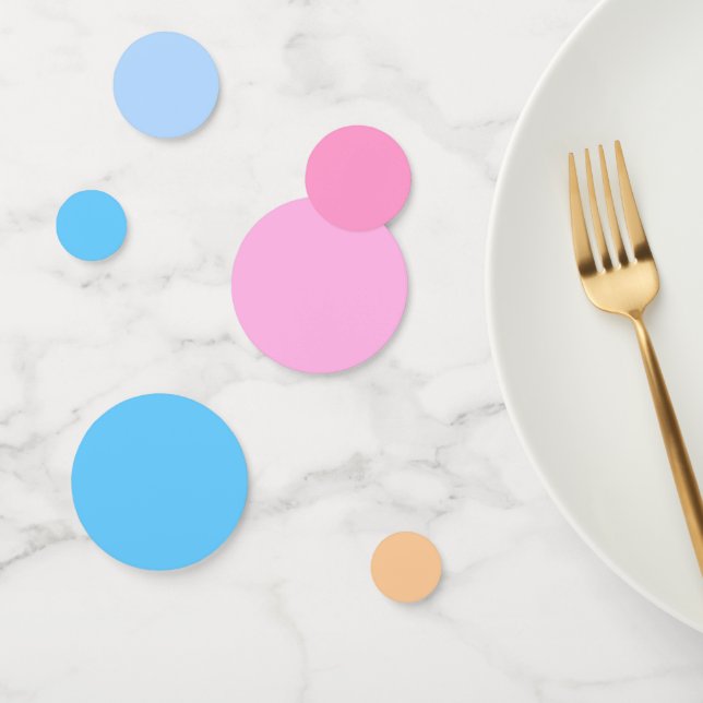 Cotton Candy to Bubblegum Blue Gradient Confetti (Group)