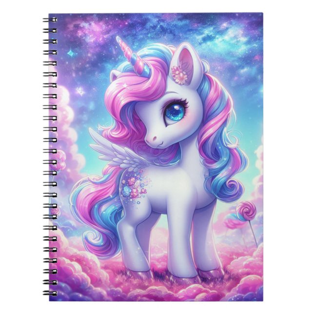 Cotton Candy Unicorn Journal Carnet (Devant)