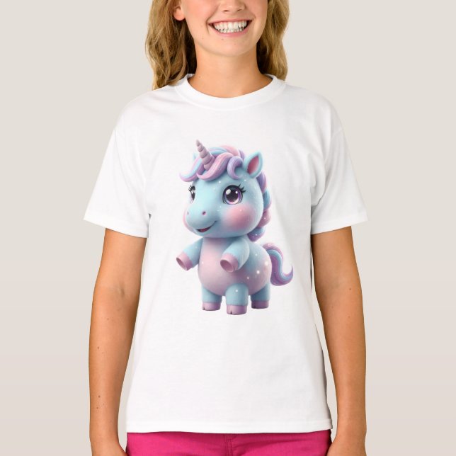 Cotton Candy Unicorn T-Shirt (Front)